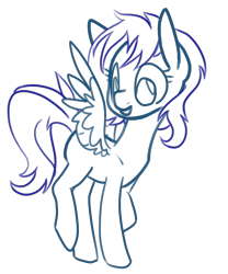 Size: 750x900 | Tagged: safe, artist:timid-arts, imported from derpibooru, oc, oc only, oc:lunarphoenix, pegasus, pony, lineart, solo