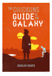 Size: 1101x1600 | Tagged: safe, imported from derpibooru, book cover meme, chickun, exploitable meme, forced meme, hitchhiker's guide to the galaxy, meme