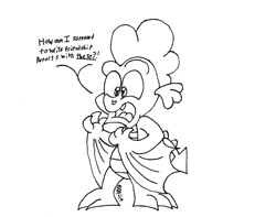 Size: 1006x794 | Tagged: safe, artist:dragonboi471, imported from derpibooru, spike, wyvern, frown, male, monochrome, open mouth, solo, species swap, wide eyes