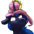 Size: 1024x1024 | Tagged: safe, artist:imsokyo, imported from derpibooru, princess luna, spike, alicorn, dragon, pony, daily sleeping spike, annoyed, dragon hat, eyes closed, pony hat, riding, simple background, sleeping, spike riding luna