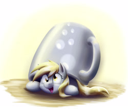 Size: 4039x3445 | Tagged: safe, artist:otakuap, imported from derpibooru, derpy hooves, pony, coffee mug, cup, cup of pony, cute, derpabetes, female, happy, micro, mug, open mouth, smiling, solo, tiny ponies