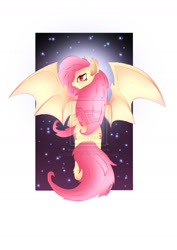 Size: 900x1273 | Tagged: dead source, safe, artist:xxhinachanxx, imported from derpibooru, fluttershy, deviantart watermark, female, flutterbat, obtrusive watermark, solo, watermark