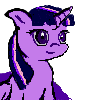 Size: 100x100 | Tagged: safe, artist:ponescribbles, imported from derpibooru, twilight sparkle, alicorn, pony, female, icon, mare, ms paint, simple background, solo, transparent background, twilight sparkle (alicorn)