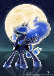 Size: 849x1200 | Tagged: safe, artist:anotheraverageartist, imported from derpibooru, princess luna, female, solo