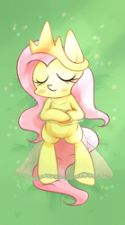 Size: 1000x1800 | Tagged: safe, artist:joycall6, imported from derpibooru, fluttershy, clothes, dress, sleeping, sleeping beauty