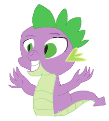 Size: 2249x2489 | Tagged: safe, imported from derpibooru, spike, dragon, 1000 hours in ms paint, male, ms paint, simple background, solo, white background