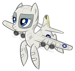 Size: 1420x1340 | Tagged: safe, artist:alignac, artist:jh, deleted from derpibooru, imported from derpibooru, oc, oc only, oc:patches, original species, plane pony, pony, b-17 flying fortress, plane, solo