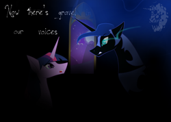 Size: 1024x728 | Tagged: safe, artist:scariswolf, imported from derpibooru, oc, oc only, oc:nyx, alicorn, pony, fanfic:past sins, alicorn oc, duo, nightmare nyx