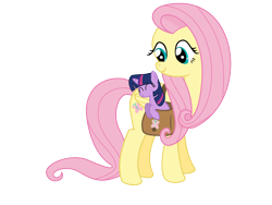 Size: 1200x900 | Tagged: safe, artist:s.guri, imported from derpibooru, fluttershy, twilight sparkle, filly, saddle bag, simple background, transparent background, vector