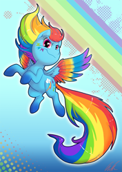 Size: 877x1241 | Tagged: safe, artist:c-puff, imported from derpibooru, rainbow dash, female, rainbow power, smirk, solo