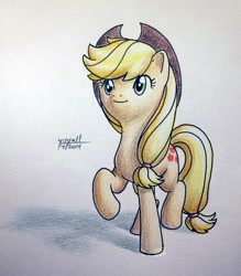 Size: 1715x1957 | Tagged: safe, artist:yo-yall, imported from derpibooru, applejack, female, solo, traditional art