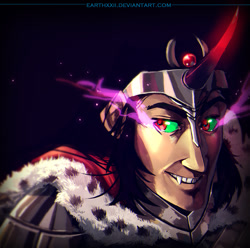 Size: 800x795 | Tagged: safe, artist:earthxxii, imported from derpibooru, king sombra, human, humanized, male, solo