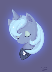 Size: 639x883 | Tagged: safe, artist:wtcolor, imported from derpibooru, princess luna, eyes closed, female, s1 luna, solo