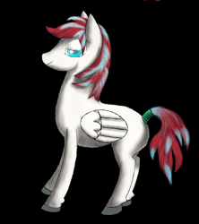 Size: 2320x2615 | Tagged: safe, artist:cobaltcog, artist:moonlark91, imported from derpibooru, oc, oc only, oc:g pony, pegasus, pony, birthday gift, blank flank, male, solo