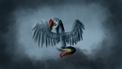 Size: 1920x1080 | Tagged: safe, artist:baldmoose, imported from derpibooru, rainbow dash, female, solo, spread wings