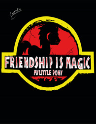 Size: 1984x2544 | Tagged: safe, artist:chiimich, imported from derpibooru, pony, crossover, jurassic park, ponified, the lost world, title screen