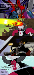 Size: 564x1224 | Tagged: safe, imported from derpibooru, lord tirek, everyone steals tirek's meme, exploitable meme, meme, starscream, the transformers: the movie, tirek vs everyone meme, transformers