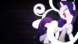 Size: 1920x1080 | Tagged: safe, artist:iphstich, artist:mesmoir, imported from derpibooru, rarity, pony, unicorn, eyes closed, female, mare, pose, solo, vector, wallpaper