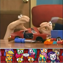 Size: 623x620 | Tagged: safe, edit, idw, imported from derpibooru, screencap, audience reaction, meme, nickelodeon, oobi