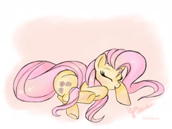 Size: 2048x1536 | Tagged: safe, artist:altohearts, imported from derpibooru, fluttershy, female, simple background, sleeping, solo