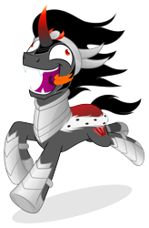 Size: 3278x5010 | Tagged: safe, artist:zutheskunk, imported from derpibooru, king sombra, pony, unicorn, absurd resolution, cutie mark, derp, majestic as fuck, male, open mouth, silly, silly pony, simple background, solo, stallion, tongue out, transparent background, vector