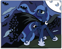 Size: 1040x825 | Tagged: safe, artist:the-paper-pony, imported from derpibooru, princess luna, alicorn, bat, pony, bat cloak, cape, clothes, craft, female, nightmare night, solo