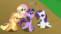 Size: 10667x6000 | Tagged: safe, artist:byteslice, imported from derpibooru, applejack, fluttershy, rarity, twilight sparkle, swarm of the century, .svg available, absurd resolution, cute, shyabetes, twiabetes, vector