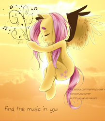 Size: 1280x1472 | Tagged: safe, artist:femmychan, imported from derpibooru, fluttershy, pegasus, pony, filli vanilli, season 4, anatomically incorrect, find the music in you, incorrect leg anatomy, music