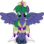 Size: 1024x1019 | Tagged: safe, artist:blah23z, imported from derpibooru, mane-iac, twilight sparkle, alicorn, pony, big crown thingy, female, fusion, mare, palette swap, recolor, solo, twilight sparkle (alicorn)