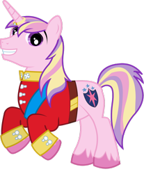 Size: 1024x1236 | Tagged: safe, artist:blah23z, imported from derpibooru, princess cadance, shining armor, grin, horn ring, looking at you, male, palette swap, pink, rearing, simple background, smiling, solo, transparent background, unshorn fetlocks, vector