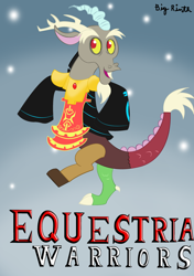 Size: 2536x3610 | Tagged: safe, imported from derpibooru, discord, cosplay, crossover, equestria warriors, hyrule warriors, male, outfit, solo, the legend of zelda, zant