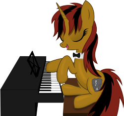 Size: 4034x3762 | Tagged: safe, artist:farminilla, imported from derpibooru, oc, oc only, musical instrument, piano, solo