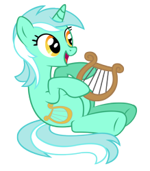 Size: 5000x5709 | Tagged: safe, artist:moonbrony, imported from derpibooru, lyra heartstrings, pony, unicorn, absurd resolution, female, lyre, simple background, sitting, solo, transparent background, vector