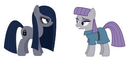 Size: 4681x2266 | Tagged: safe, artist:reitanna-seishin, imported from derpibooru, maud pie, oc, oc:minkie pie, duo, funny, funny as hell, rivalry, self ponidox