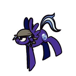 Size: 250x250 | Tagged: safe, artist:inlucidreverie, imported from derpibooru, oc, oc only, oc:night sky, pegasus, pony, fallout equestria, animated, animator:inlucidreverie, frame by frame, simple background, solo, transparent background