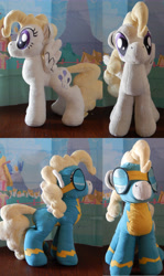 Size: 5505x9216 | Tagged: safe, artist:plushypuppy, imported from derpibooru, surprise, absurd resolution, custom, customized toy, irl, photo, plushie, toy, wonderbolts uniform