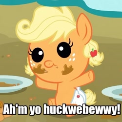 Size: 500x501 | Tagged: safe, edit, imported from derpibooru, applejack, babyjack, doc holliday, female, filly, image macro, meme, quote, solo, text edit, tombstone (movie)