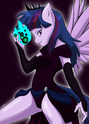 Size: 1500x2100 | Tagged: safe, artist:skecchiart, imported from derpibooru, twilight sparkle, alicorn, anthro, dark twilight, dark twilight sparkle, female, leotard, solo, twilight sparkle (alicorn)