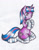 Size: 797x1017 | Tagged: safe, artist:miyukikyki, imported from derpibooru, twilight sparkle, clothes, female, looking at you, socks, solo, striped socks, traditional art