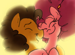Size: 867x636 | Tagged: safe, artist:frankilew, imported from derpibooru, cheese sandwich, pinkie pie, cheesepie, female, male, shipping, straight