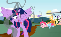 Size: 1264x770 | Tagged: safe, artist:astroanimations, artist:yudhaikeledai, imported from derpibooru, applejack, fluttershy, pinkie pie, rainbow dash, rarity, twilight sparkle, alicorn, pony, female, mane six, mare, twilight sparkle (alicorn)