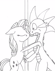 Size: 2452x3174 | Tagged: safe, artist:astroanimations, imported from derpibooru, rarity, spike, female, male, shipping, sparity, straight