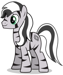 Size: 1015x1206 | Tagged: safe, artist:exe2001, imported from derpibooru, oc, oc only, oc:tafkal, hybrid, zebra, zony, male, simple background, solo, transparent background