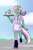 Size: 800x1200 | Tagged: safe, artist:nissatron5000, imported from derpibooru, fizzy, anthro, apron, clothes, cute, fizzybetes, g1, roller skates, sundae, waitress