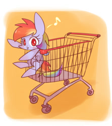 Size: 800x900 | Tagged: safe, artist:joycall6, imported from derpibooru, rainbow dash, pony, cute, dashabetes, female, shopping cart, solo