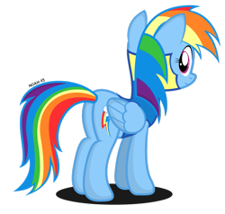 Size: 915x872 | Tagged: safe, artist:noah-x3, imported from derpibooru, rainbow dash, backwards cutie mark, butt, female, plot, show accurate, simple background, solo, transparent background, vector, wonderbolt trainee uniform