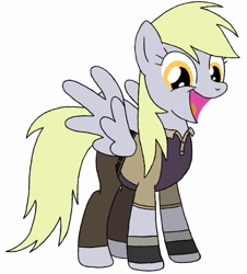 Size: 849x941 | Tagged: safe, artist:blondenobody, imported from derpibooru, derpy hooves, pegasus, pony, clothes, coach (l4d2), crossover, female, left 4 dead, left 4 dead 2, mare