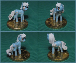 Size: 1200x1000 | Tagged: safe, artist:soobel, imported from derpibooru, linky, shoeshine, earth pony, pony, coin, custom, customized toy, female, photo, sculpture, solo, tiny, traditional art