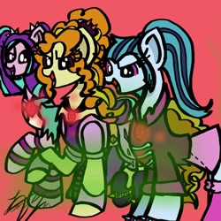 Size: 400x400 | Tagged: safe, artist:twilightsong26, imported from derpibooru, adagio dazzle, aria blaze, sonata dusk, ponified