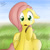 Size: 2000x2000 | Tagged: safe, artist:ando, imported from derpibooru, fluttershy, crying, cute, day, female, grass, solo